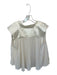 Cinq a Sept Size S Cream Polyester & Silk Shoulder Pads Acordian Pleated Top Cream / S