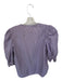 Nation Size M purple & pink Pima Cotton 3/4 Balloon Sleeve Striped Buttons Top purple & pink / M