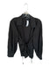 Rails Size M Black Polyester Blend Long Balloon Sleeve Grid Wrap Top Black / M