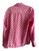 Cino Size Large Pink & White Cotton Collared Button Down Long Sleeve Top Pink & White / Large