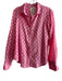 Cino Size Large Pink & White Cotton Collared Button Down Long Sleeve Top Pink & White / Large