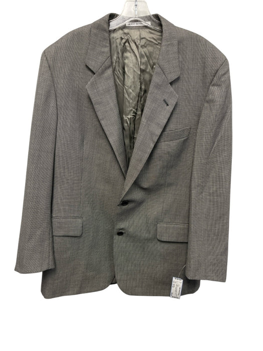 Hugo Boss Vintage Gray Wool Blend Dots 2 Button Men's Blazer Gray / Est 44