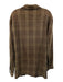 Zegna AS IS Brown Cotton Blend Plaid 2 Button Men's Blazer Brown / L