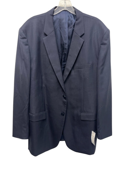 Theory Navy Blue Wool Blend Solid 2 Button Men's Blazer Navy Blue / 46R
