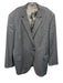 Peter Millar Gray & Blue Wool Plaid 2 Button Men's Blazer Gray & Blue / 50R