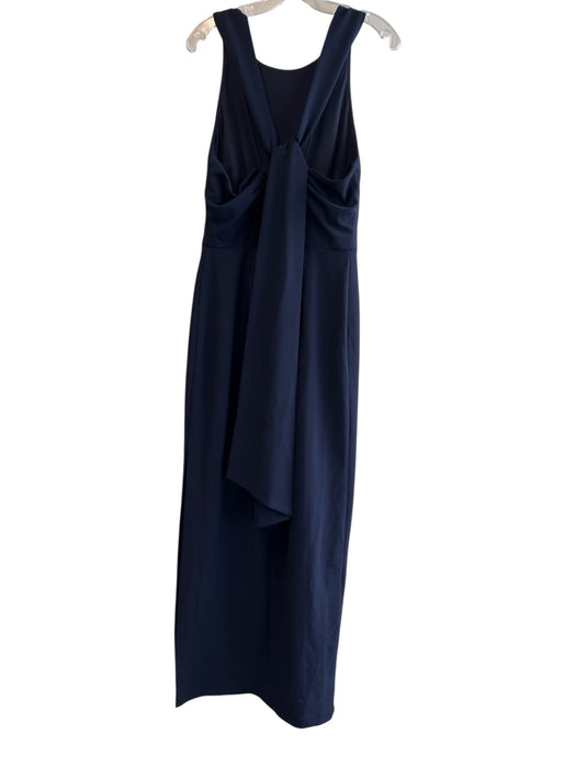 BHLDN Size 10 Navy Polyester & Spandex Side Slit Solid Halter Neck Dress Navy / 10