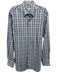 Peter Millar Size M White, Brown, Blue & Green Cotton Plaid Long Sleeve Shirt White, Brown, Blue & Green / M