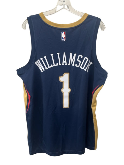 Nike NWT Size 48 Blue & Beige Synthetic Mesh Basketball Men's Tank Top Blue & Beige / 48