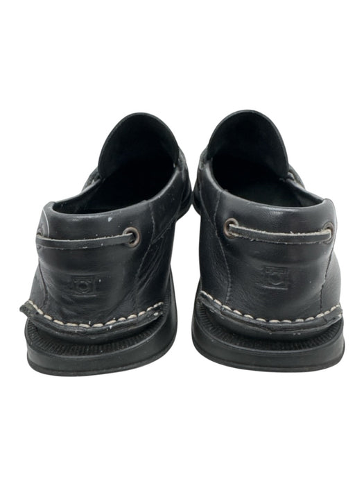 Ferragamo Shoe Size 12 Black Leather Solid Slip On Men's Shoes Black / 12