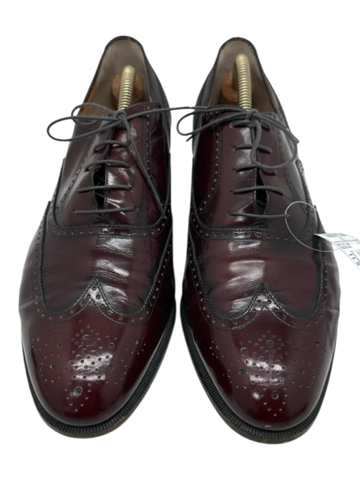 Ferragamo Shoe Size 11.5 Oxblood Leather Broguing Dress Men's Shoes Oxblood / 11.5