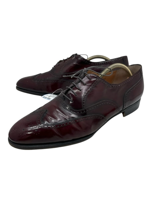 Ferragamo Shoe Size 11.5 Oxblood Leather Broguing Dress Men's Shoes Oxblood / 11.5