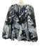 Stine Goya Size M Black & Blue Polyester Blend Metallic Thread Jacquard Top Black & Blue / M