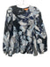 Stine Goya Size M Black & Blue Polyester Blend Metallic Thread Jacquard Top Black & Blue / M