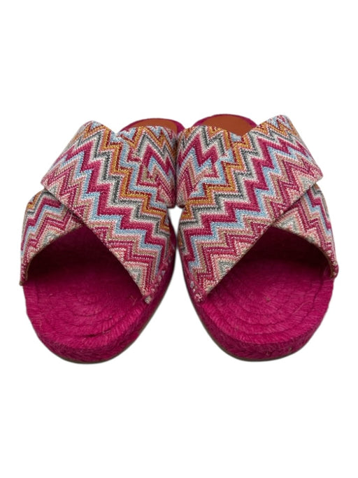 Missoni Shoe Size 39 Pink & Multi textile upper Chevron Metallic Thread Sandals Pink & Multi / 39