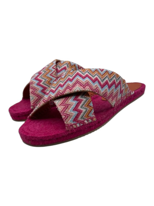 Missoni Shoe Size 39 Pink & Multi textile upper Chevron Metallic Thread Sandals Pink & Multi / 39