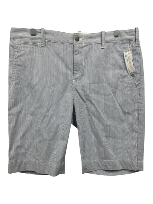 Polo Ralph Lauren Size 10 Blue & White Cotton Striped Pockets Zip Fly Shorts Blue & White / 10