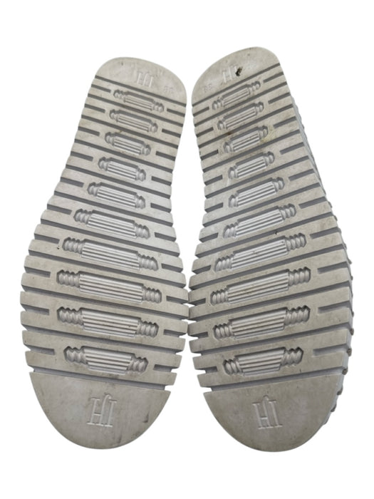 Ilse Jacobsen Shoe Size 38 Gray, Brown, White Leather & Textile Snake Loafers Gray, Brown, White / 38
