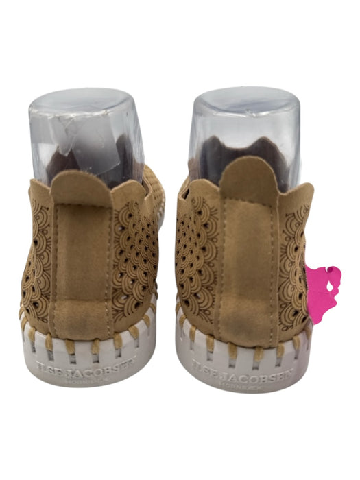 Ilse Jacobsen Shoe Size 38 Brown & White Suede Lasercut Detail Scalloped Shoes Brown & White / 38