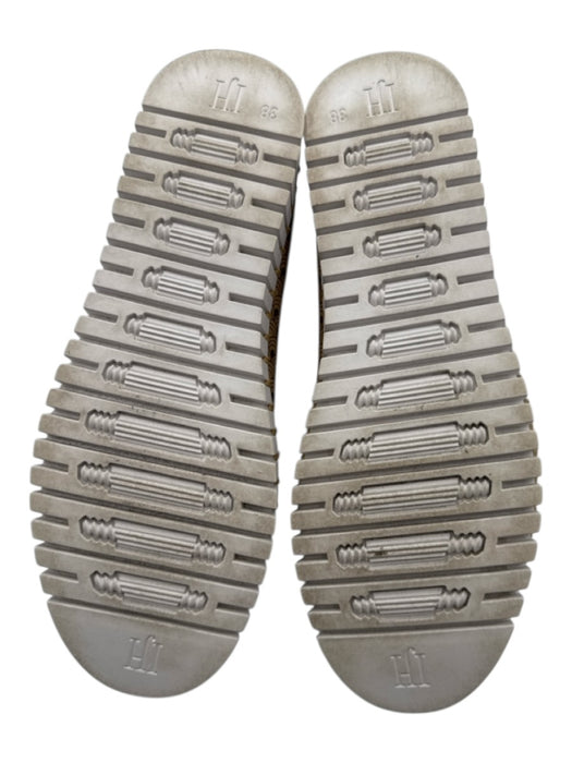 Ilse Jacobsen Shoe Size 38 Brown & White Suede Lasercut Detail Scalloped Shoes Brown & White / 38