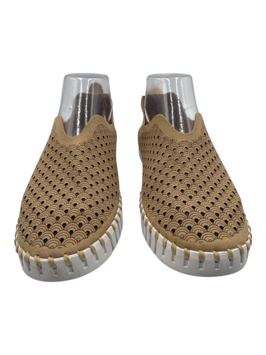 Ilse Jacobsen Shoe Size 38 Brown & White Suede Lasercut Detail Scalloped Shoes Brown & White / 38