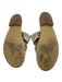 Jack Rogers Shoe Size 9 Pale Gold Leather Whipstitch Thong Sandals Pale Gold / 9