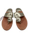 Jack Rogers Shoe Size 9 Pale Gold Leather Whipstitch Thong Sandals Pale Gold / 9