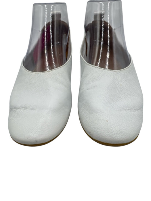 Everlane Shoe Size 7.5 White Leather Round Toe Pebbled Slip On Flats White / 7.5