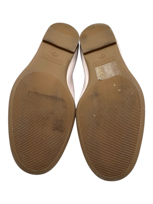 Everlane Shoe Size 7.5 Light Gray Leather Round Toe Pebbled Slip On Flats Light Gray / 7.5