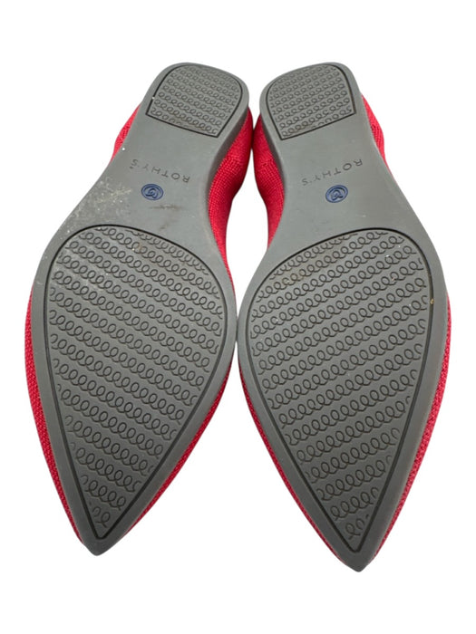 Rothy's Shoe Size 8.5 Red & Blue Pointed Toe Woven Slip On Ballet Flat Flats Red & Blue / 8.5