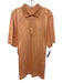 Peter Millar Size M Orange Cotton Striped Polo Men's Short Sleeve Orange / M