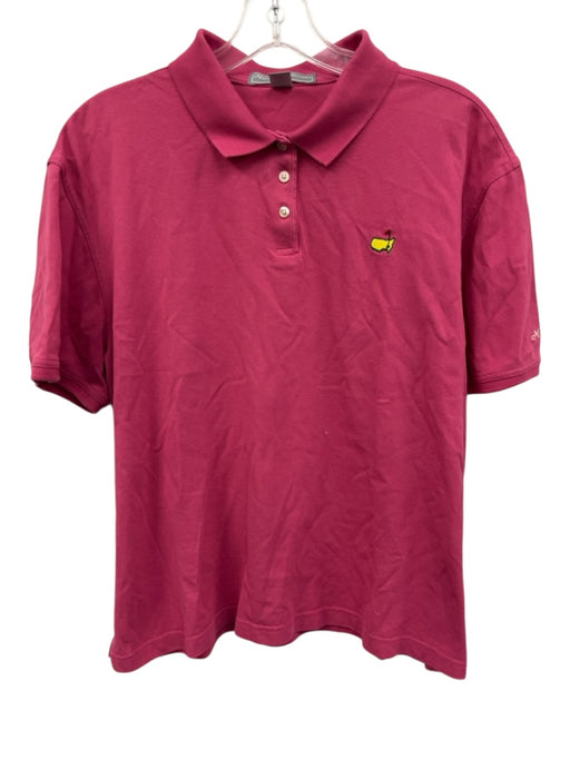 Masters Size XL Pink Cotton Collar Short Sleeve Polo Top Pink / XL