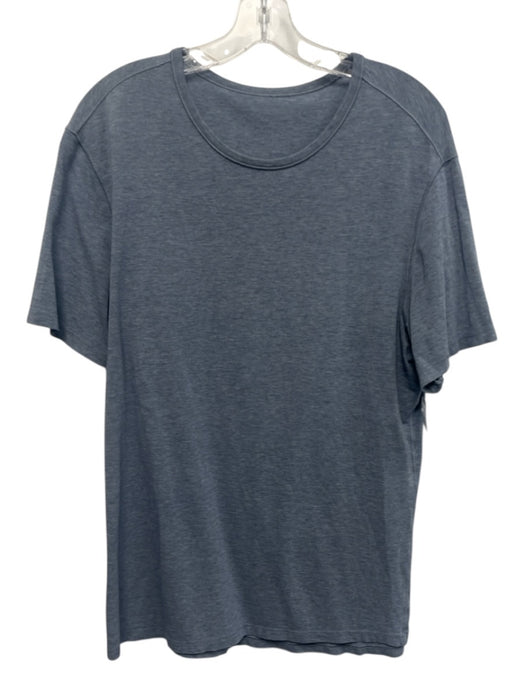 Lululemon Size Est L Blue Synthetic Solid Athletic T Shirt Men's Short Sleeve Blue / Est L