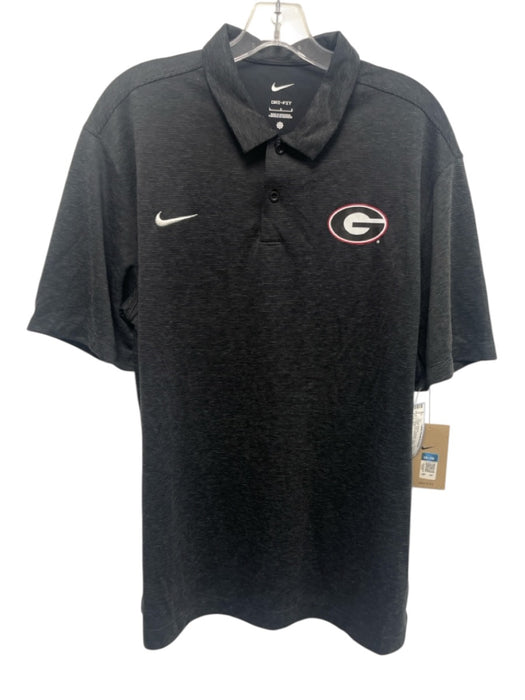 Nike NWT Size L Gray Synthetic Striped Polo Athleisure Men's Short Sleeve Gray / L