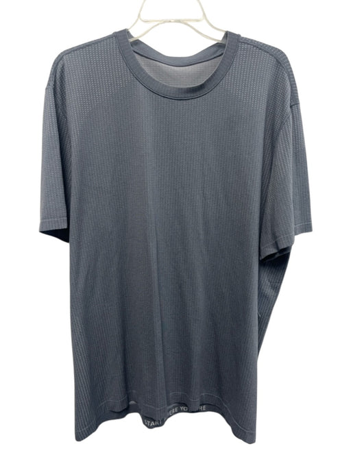 Lululemon Size Est L Gray Synthetic Dots Athletic T Shirt Men's Short Sleeve Gray / Est L