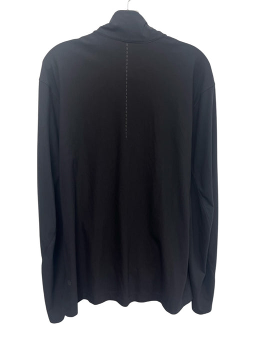 Lululemon Size Est L Black Synthetic Solid Quarter Zip Men's Long Sleeve Shirt Black / Est L