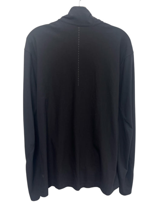 Lululemon Size Est L Black Synthetic Solid Quarter Zip Men's Long Sleeve Shirt Black / Est L