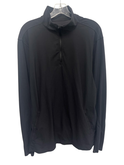 Lululemon Size Est L Black Synthetic Solid Quarter Zip Men's Long Sleeve Shirt Black / Est L
