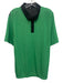 Lululemon Size Est M Green & Black Synthetic Striped Polo Men's Short Sleeve Green & Black / Est M