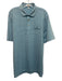 Peter Millar Size L Green & Blue Synthetic Striped Polo Athleisure Short Sleeve Green & Blue / L