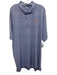 Peter Millar Size XXL Blue & White Synthetic Striped Polo Men's Short Sleeve Blue & White / XXL