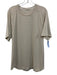 Lululemon Size Est XL Yellow Synthetic Stripe Athletic Curved Hem Short Sleeve Yellow / Est XL