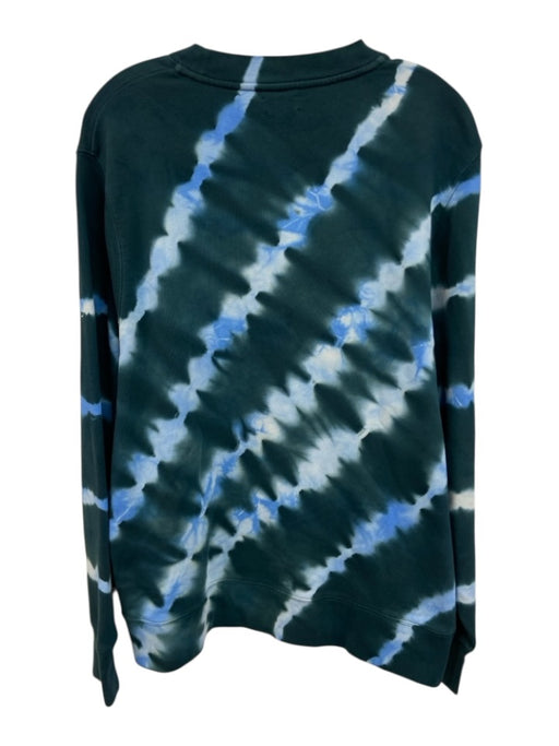 Tory Sport Size Medium Green & Blue Cotton Long Sleeve Tie Dye Sweater Green & Blue / Medium