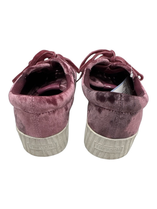 Tretorn Shoe Size 8.5 Pink Purple Textile Lace Up Crushed Velvet Sneakers Pink Purple / 8.5
