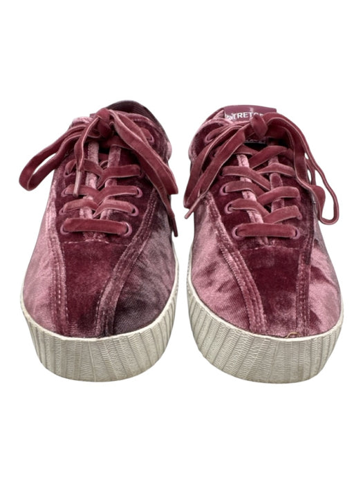 Tretorn Shoe Size 8.5 Pink Purple Textile Lace Up Crushed Velvet Sneakers Pink Purple / 8.5