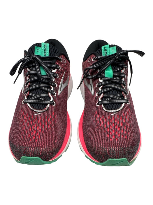 Brooks Shoe Size 9 Pink & Green Synthetic Lace Up Mesh Foam Sole Sneakers Pink & Green / 9