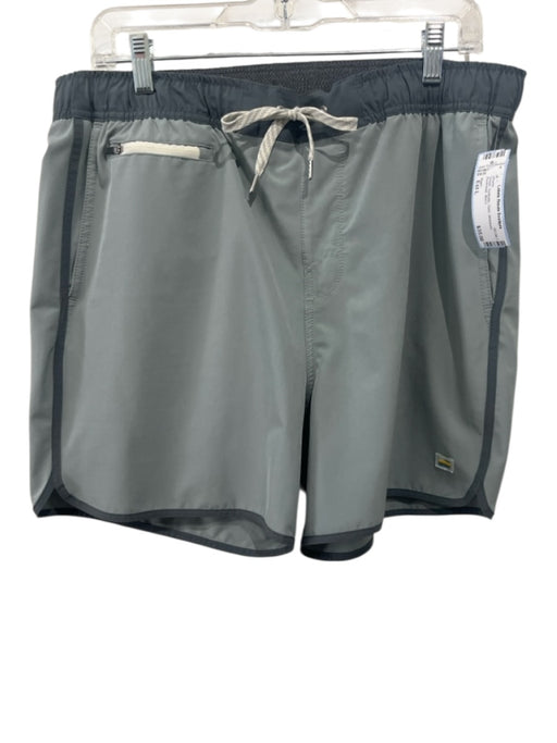 Vuori Size Est L Green Synthetic Solid Athleisure Men's Shorts Green / Est L