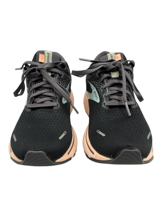 Brooks Shoe Size 9.5 Black, Blue, Orange Synthetic Lace Up Lace Up Sneakers Black, Blue, Orange / 9.5
