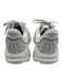 Hoka Shoe Size 9.5 White & Gray Synthetic Mesh Lace Up Logo Foam Sole Sneakers White & Gray / 9.5