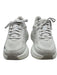 Hoka Shoe Size 9.5 White & Gray Synthetic Mesh Lace Up Logo Foam Sole Sneakers White & Gray / 9.5