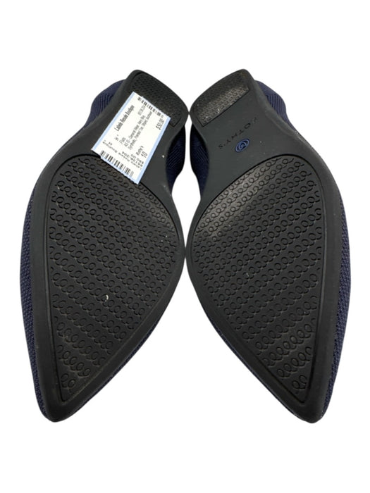 Rothy's Shoe Size 10 Navy Blue Synthetic Pointed Toe Striped Flats Navy Blue / 10